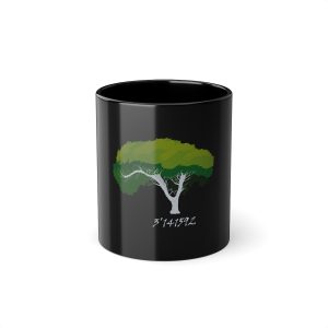 Taza negra 325 ml - Negro - Camiseta número pi