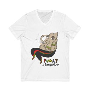 Camiseta cuello de pico - Blanco - Camiseta Puig es fumat