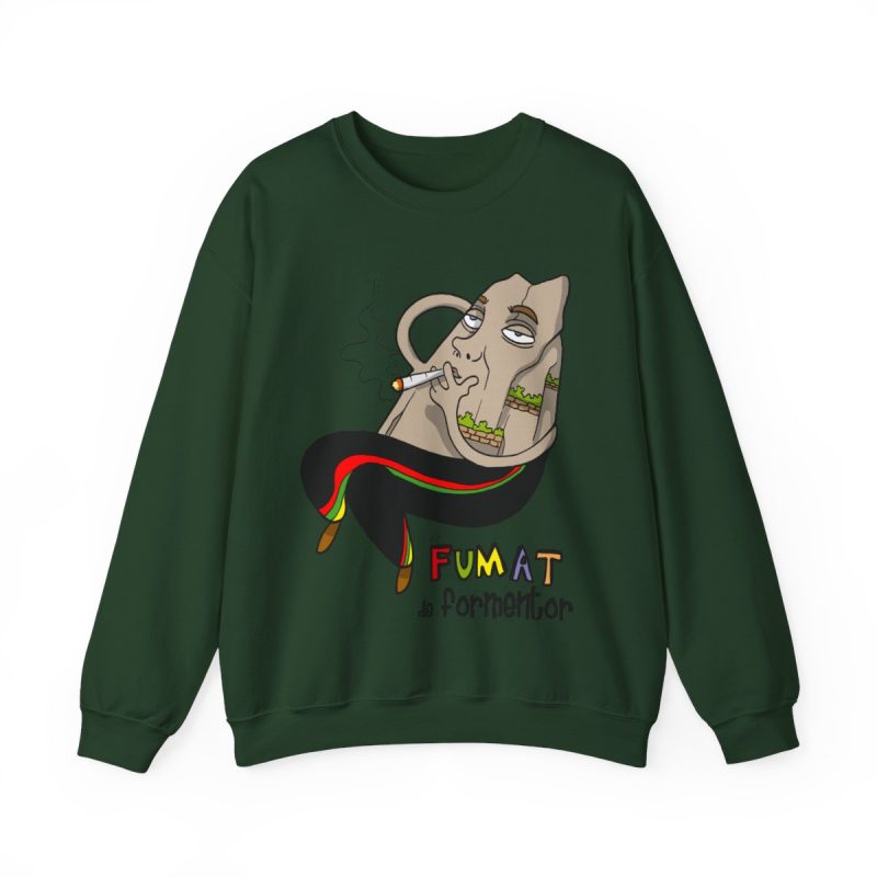 Sudadera cuello redondo - Verde bosque - Camiseta Puig es fumat