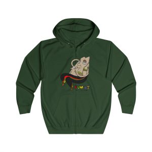 Sudadera con capucha y cremallera - Verde botella - Camiseta Puig es fumat