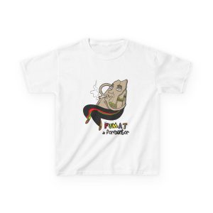 Camiseta infantil algodon grueso - Blanco - Camiseta Puig es fumat
