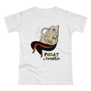 Camiseta mujer punto liso - Blanco - Camiseta Puig es fumat