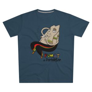 Camiseta hombre corte moderno - Azul vaquero - Camiseta Puig es fumat