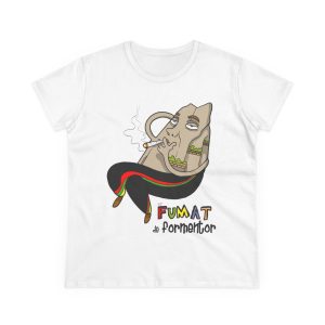 Camiseta mujer algodon medio - Blanco - Camiseta Puig es fumat