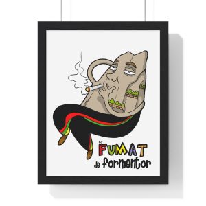 Poster enmarcado vertical - Negro - Camiseta Puig es fumat