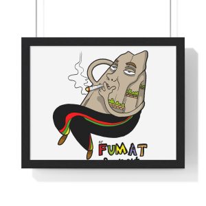 Poster enmarcado horizontal - Negro - Camiseta Puig es fumat