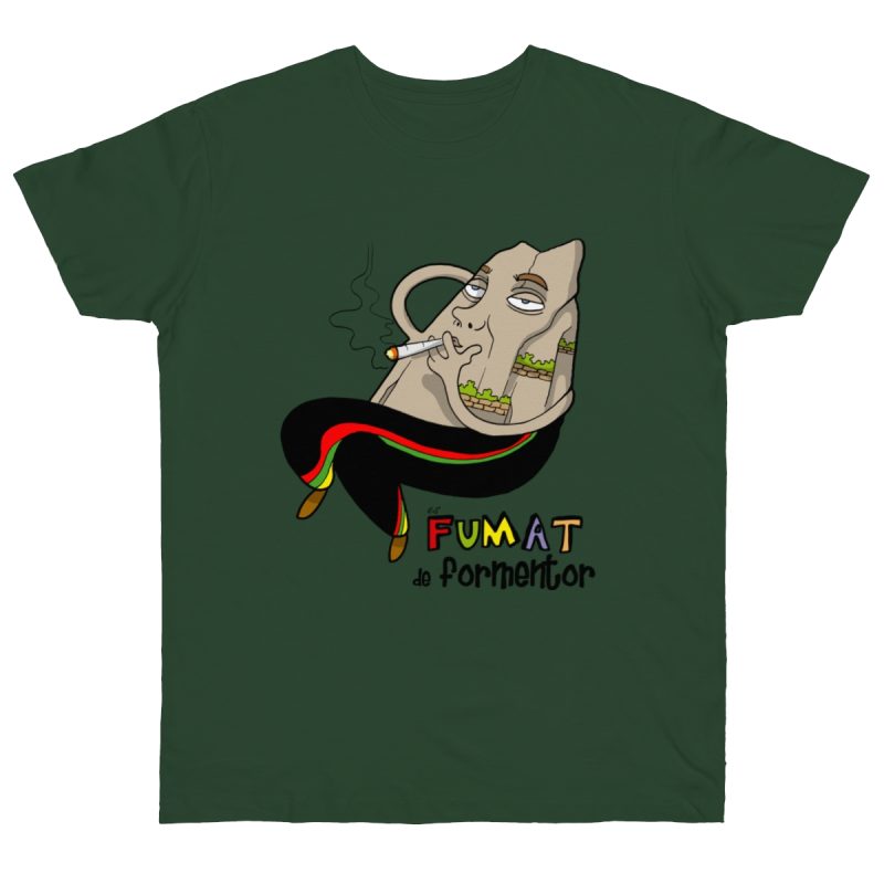 Camiseta punto liso - Verde botella - Camiseta Puig es fumat