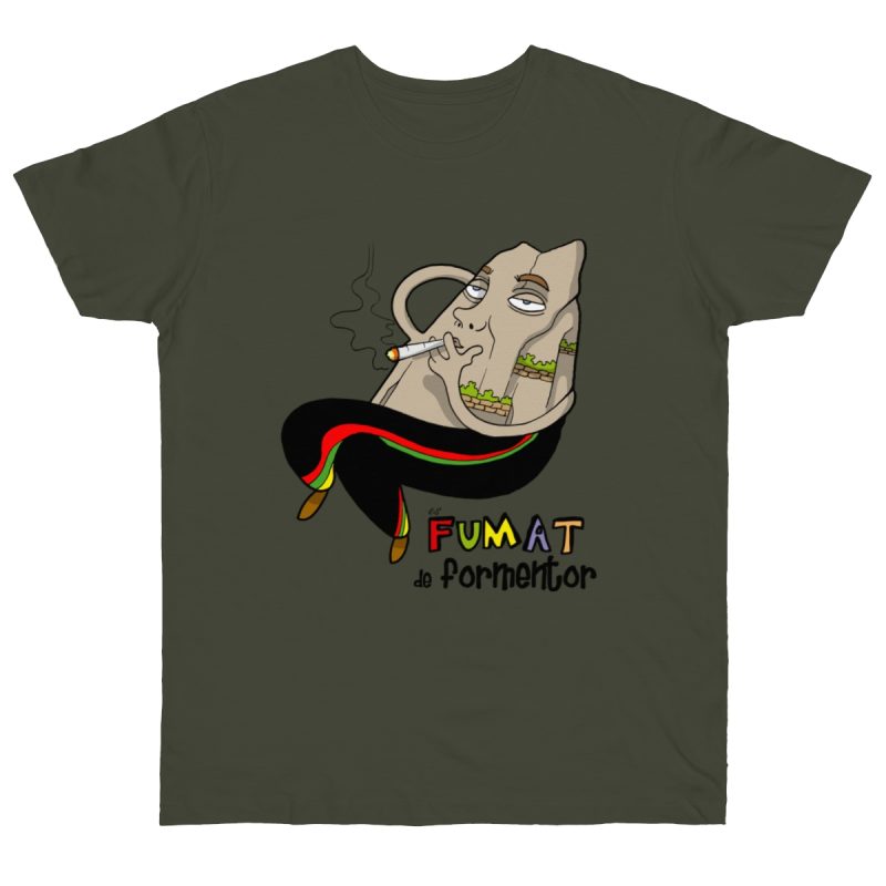 Camiseta punto liso - Caqui urbano - Camiseta Puig es fumat