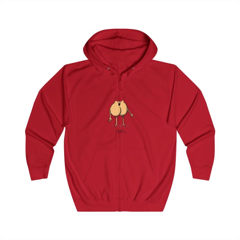 Sudadera con capucha y cremallera - Rojo fuego - Camiseta «Cul…»