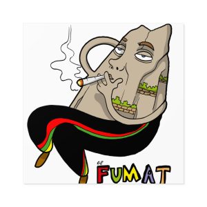 Pegatinas laminadas cuadradas - Camiseta Puig es fumat