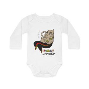 Body bebe manga larga organico - Blanco - Camiseta Puig es fumat