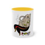 Taza bicolor - Amarillo dorado - Camiseta Puig es fumat Taza bicolor - Amarillo dorado - Camiseta Puig es fumat