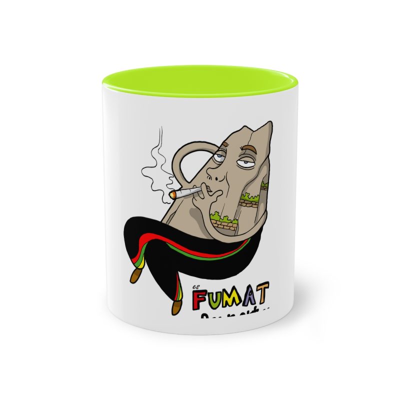 Taza bicolor - Verde claro - Camiseta Puig es fumat