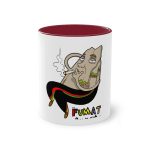 Taza bicolor - Granate - Camiseta Puig es fumat Taza bicolor - Granate - Camiseta Puig es fumat