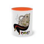 Taza bicolor - Naranja - Camiseta Puig es fumat Taza bicolor - Naranja - Camiseta Puig es fumat