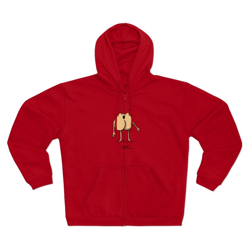 Sudadera capucha con cremallera premium - Rojo - Camiseta «Cul…»