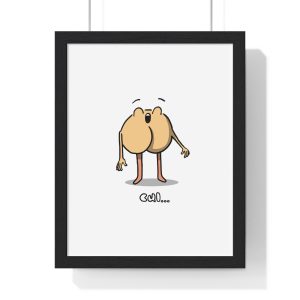 Poster enmarcado vertical - Negro - Camiseta «Cul…»