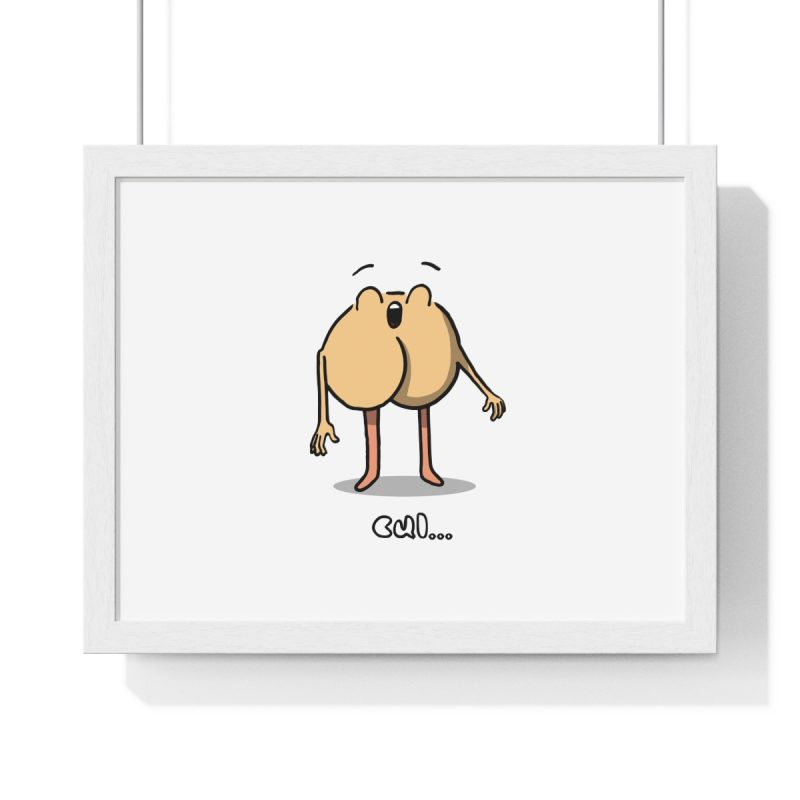 Poster enmarcado horizontal - Blanco - Camiseta «Cul…»