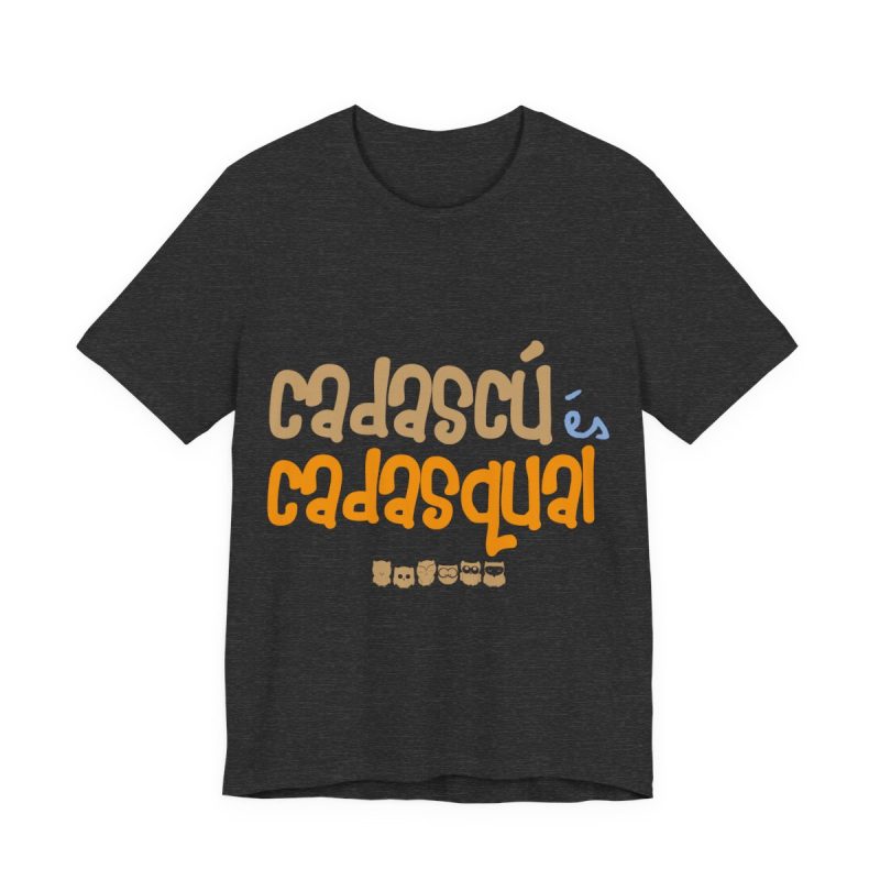 Camiseta jersey manga corta - Gris antracita jaspeado - Camiseta «Cadascú és cadasqual»