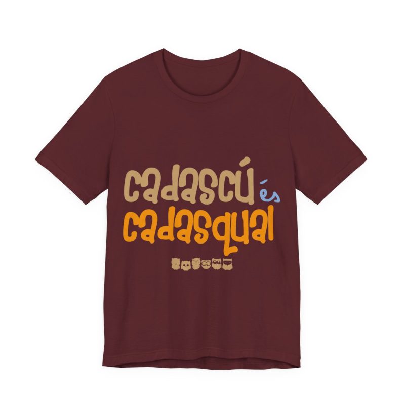 Camiseta jersey manga corta - Granate - Camiseta «Cadascú és cadasqual»