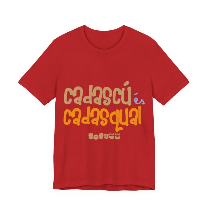 Camiseta jersey manga corta - Rojo - Camiseta «Cadascú és cadasqual»