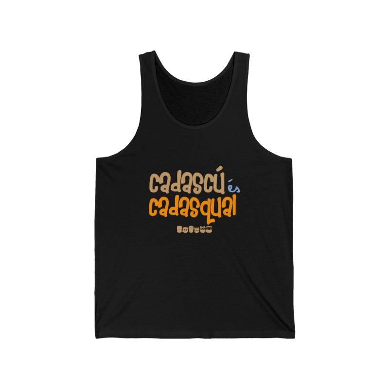 Camiseta de tirantes - Negro - Camiseta «Cadascú és cadasqual» Camiseta de tirantes - Negro - Camiseta «Cadascú és cadasqual»