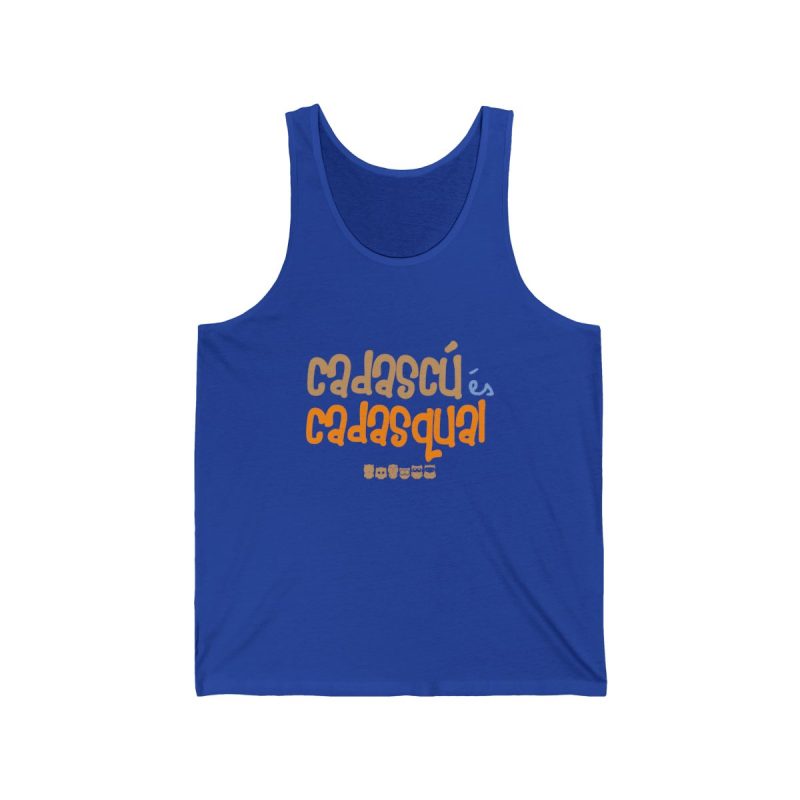 Camiseta de tirantes - Azul royal autentico - Camiseta «Cadascú és cadasqual»