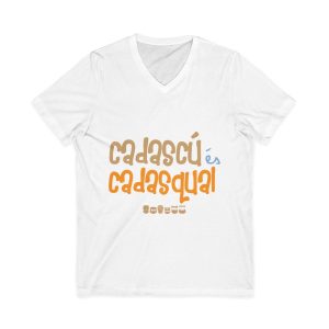 Camiseta cuello de pico - Blanco - Camiseta «Cadascú és cadasqual»