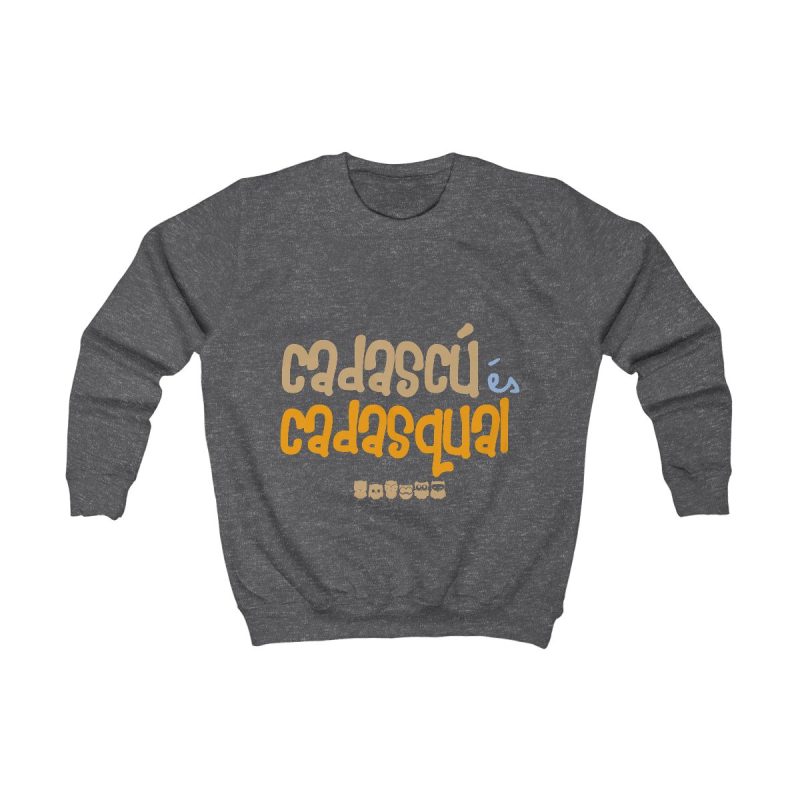 Sudadera infantil - Gris marengo - Camiseta «Cadascú és cadasqual»