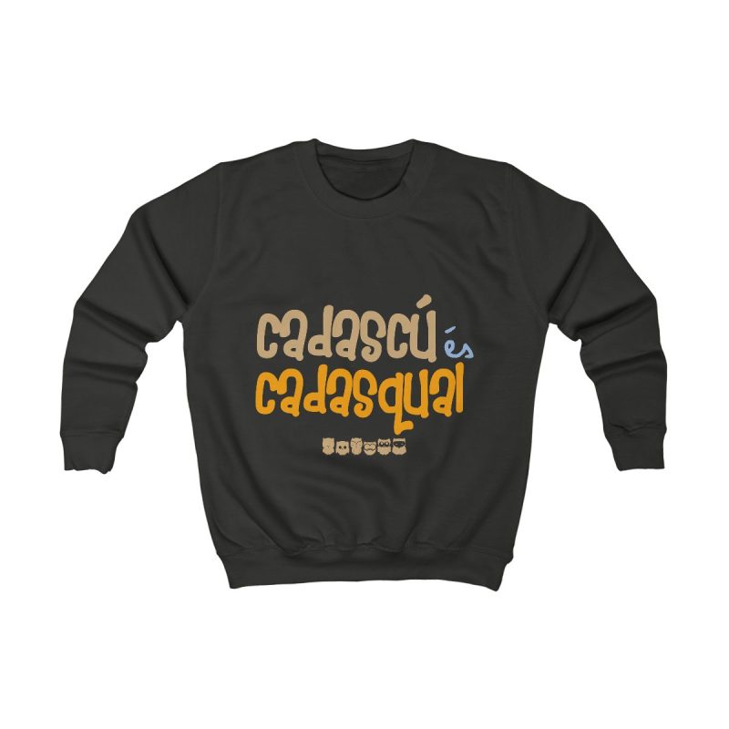 Sudadera infantil - Negro azabache - Camiseta «Cadascú és cadasqual»