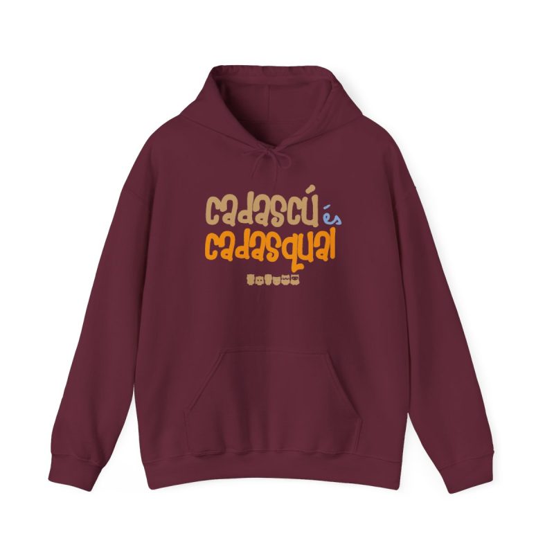 Sudadera con capucha - Granate - Camiseta «Cadascú és cadasqual»