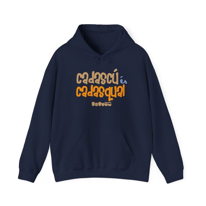 Sudadera con capucha - Azul marino - Camiseta «Cadascú és cadasqual»