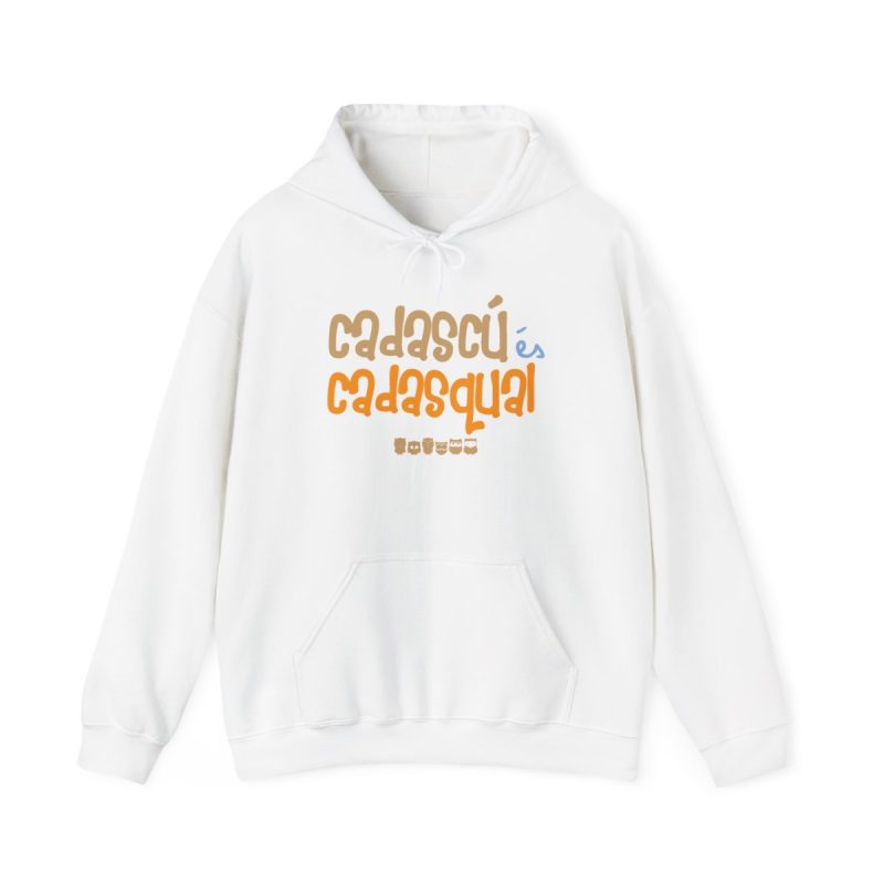 Sudadera con capucha - Blanco - Camiseta «Cadascú és cadasqual»