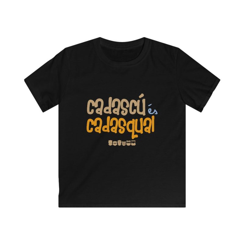 Camiseta infantil Softstyle - Negro - Camiseta «Cadascú és cadasqual»