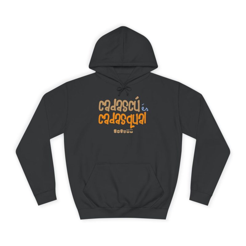 Sudadera universitaria - Negro azabache - Camiseta «Cadascú és cadasqual»