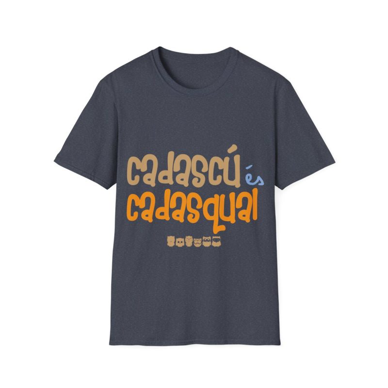 Camiseta Softstyle - Azul marino jaspeado - Camiseta «Cadascú és cadasqual»