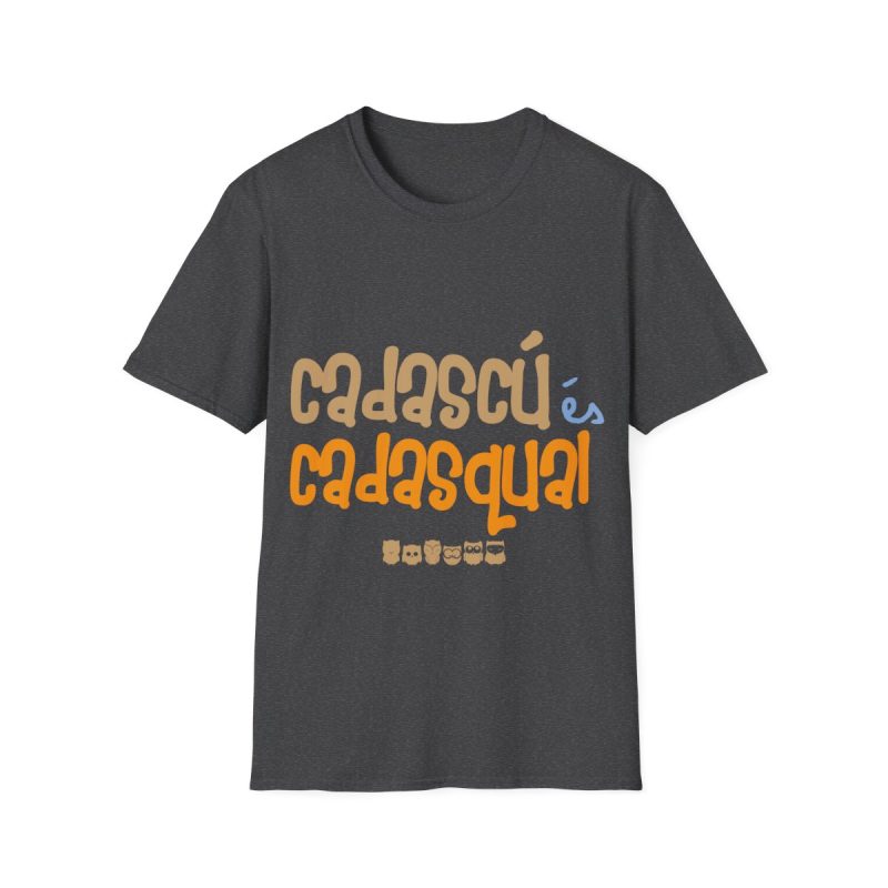 Camiseta Softstyle - Gris oscuro jaspeado - Camiseta «Cadascú és cadasqual»