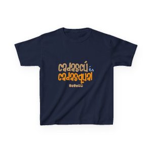 Camiseta infantil algodon grueso - Azul marino - Camiseta «Cadascú és cadasqual»