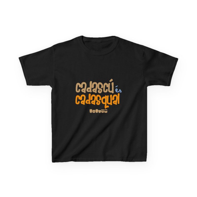 Camiseta infantil algodon grueso - Negro - Camiseta «Cadascú és cadasqual»