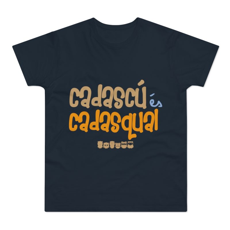 Camiseta hombre punto liso - Azul marino - Camiseta «Cadascú és cadasqual»
