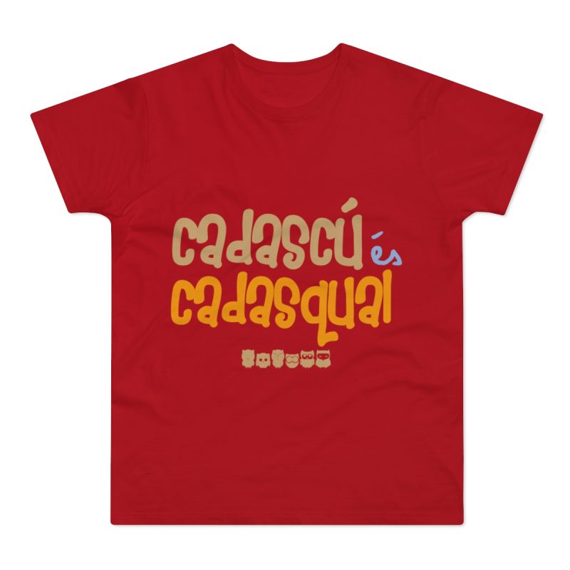 Camiseta hombre punto liso - Rojo - Camiseta «Cadascú és cadasqual»