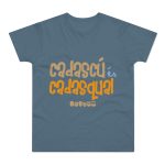 Camiseta hombre punto liso - Azul piedra - Camiseta «Cadascú és cadasqual»