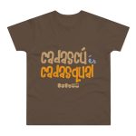 Camiseta hombre punto liso - Marron chocolate - Camiseta «Cadascú és cadasqual»