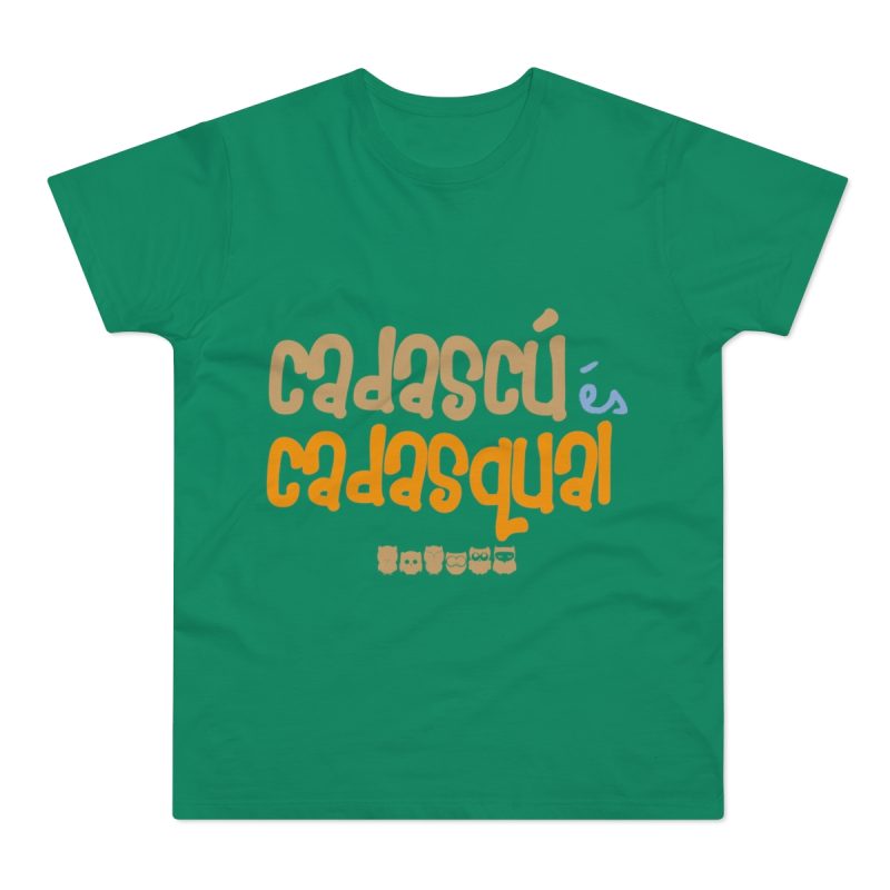 Camiseta hombre punto liso - Verde Kelly - Camiseta «Cadascú és cadasqual»