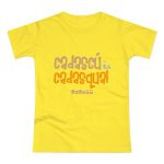Camiseta mujer punto liso - Amarillo solar - Camiseta «Cadascú és cadasqual»