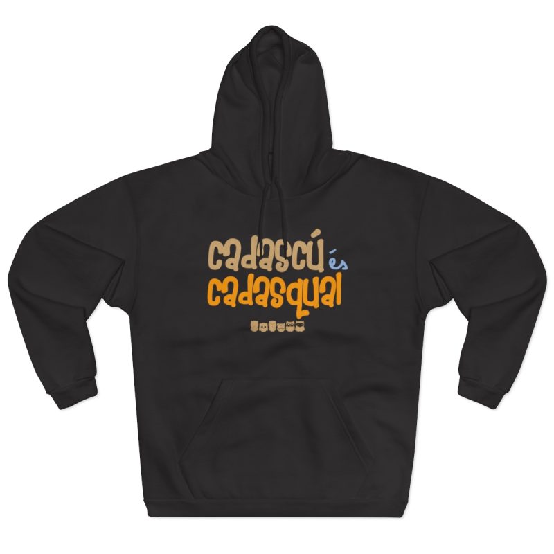 Sudadera con capucha cerrada - Negro - Camiseta «Cadascú és cadasqual»