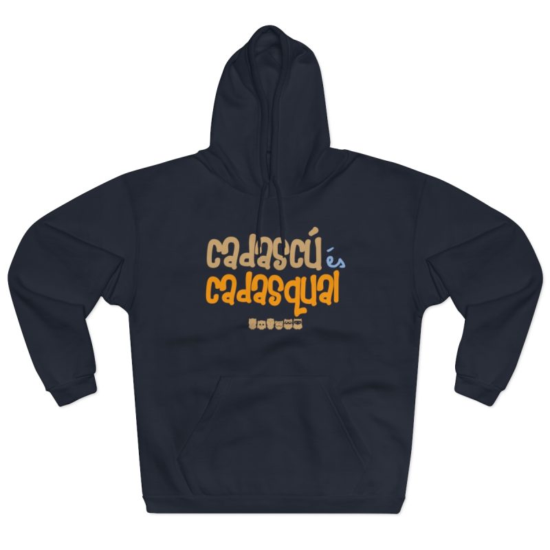 Sudadera con capucha cerrada - Azul marino - Camiseta «Cadascú és cadasqual»