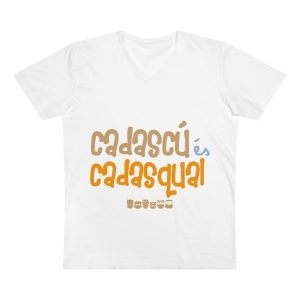Camiseta hombre cuello de pico Presenter - Blanco - Camiseta «Cadascú és cadasqual»