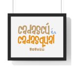 Poster enmarcado horizontal - Negro - Camiseta «Cadascú és cadasqual»