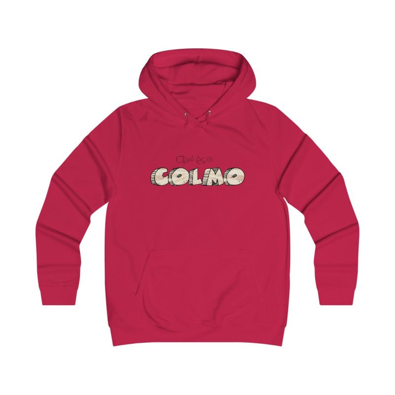 Sudadera universitaria mujer - Rojo fuego - Això és es COLMO